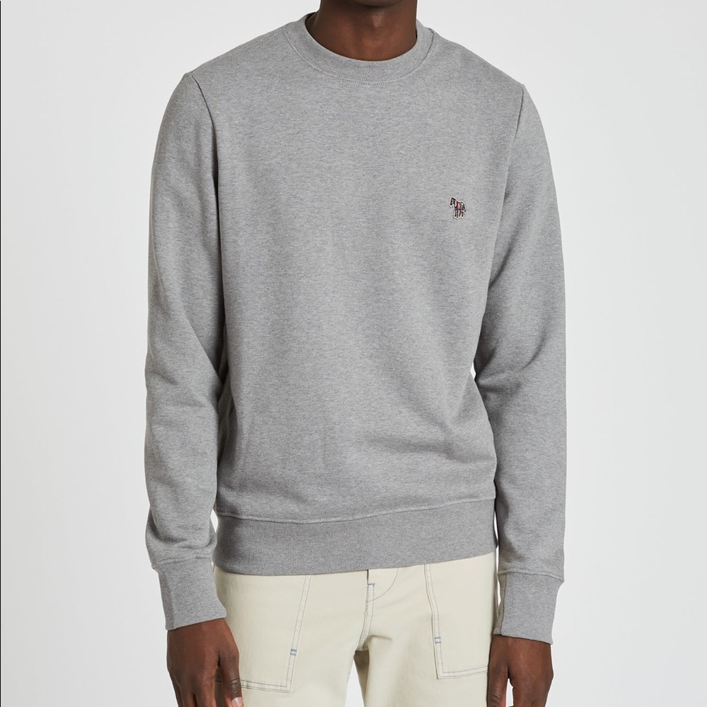 Paul Smith Gray Cotton Zebra Logo Sweatshirt